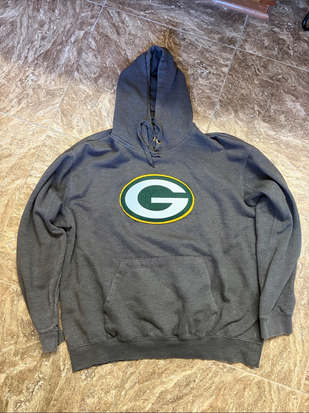 Men's Green Bay Packers Gray Hoodie Sweatshirt